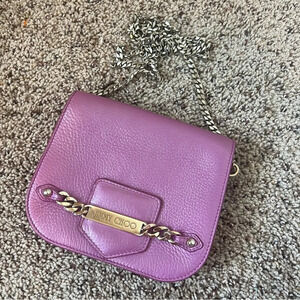 Jimmy Choo Purple Leather Cross Body